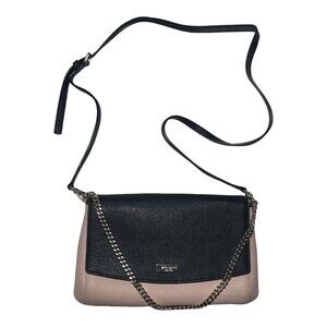 Kate Spade New York Handbag Womens Crossbody Colorblock Chain Leather Flap Chic